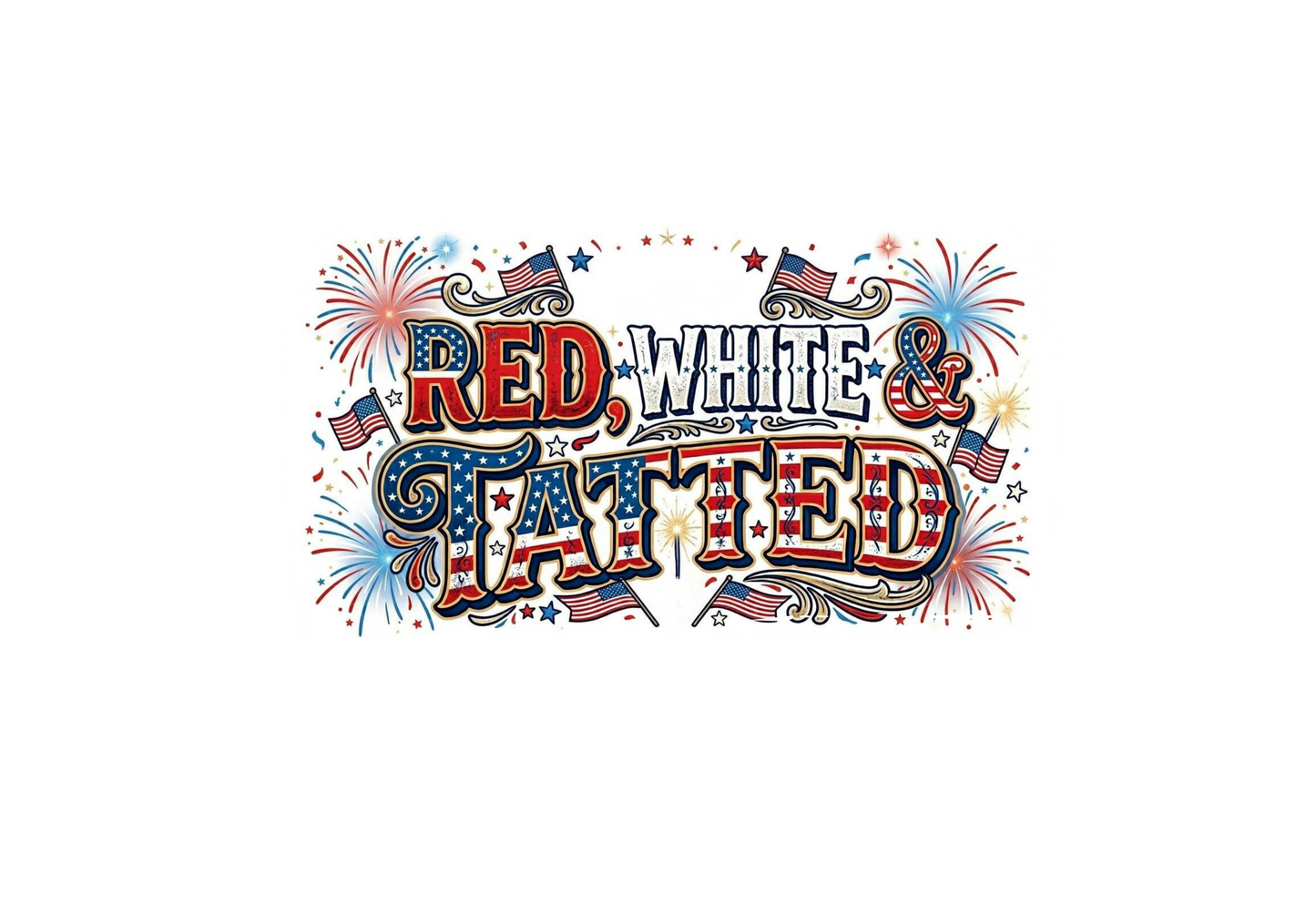 Red, White, & Tatted Trucker Hat