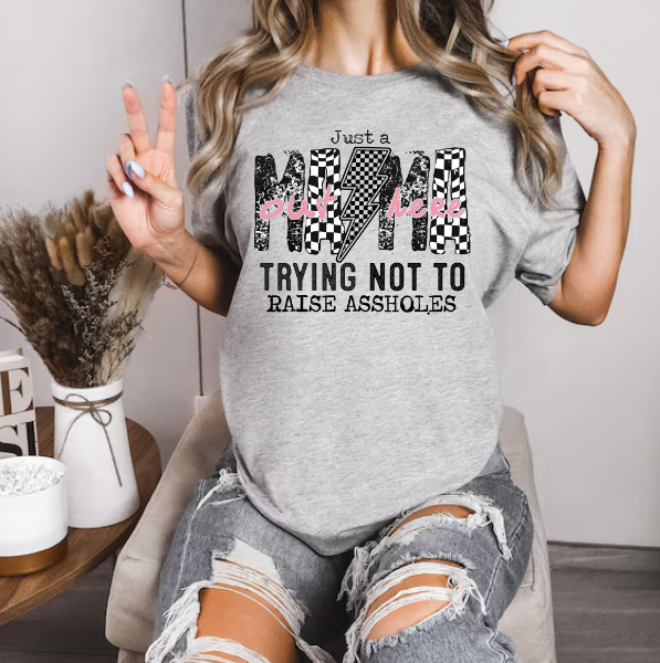 Just A Mama Checkered