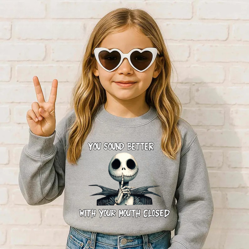 YOUTH Mouth Closed Skellington