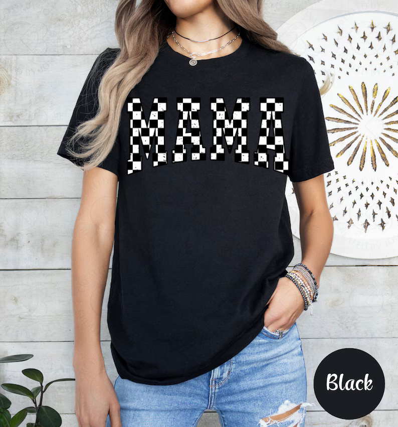 B/W Mama Checkered