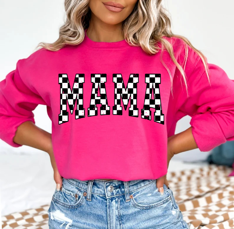 B/W Mama Checkered
