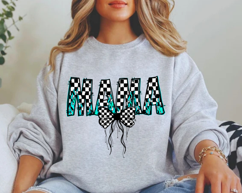 Bow Checkered Mama