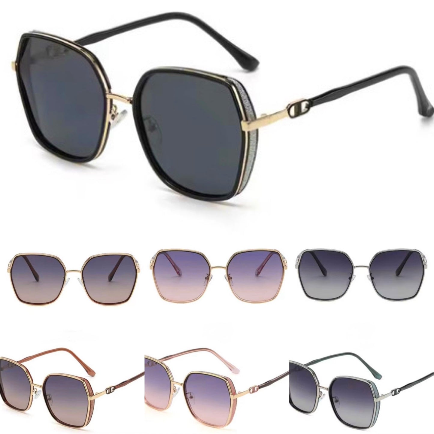 Oval Sunglasses Metal Frame