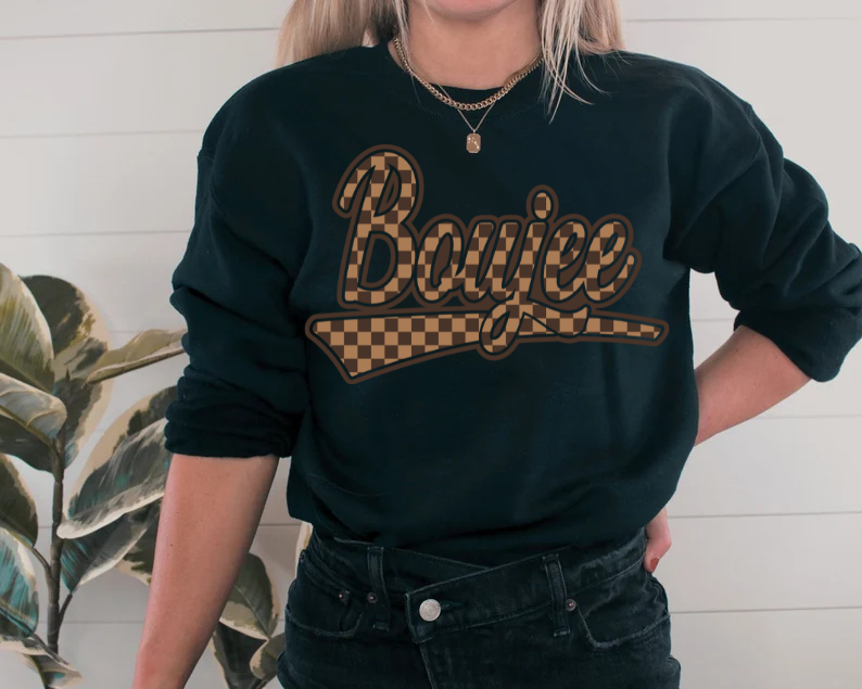 Brown Checkered Boujee