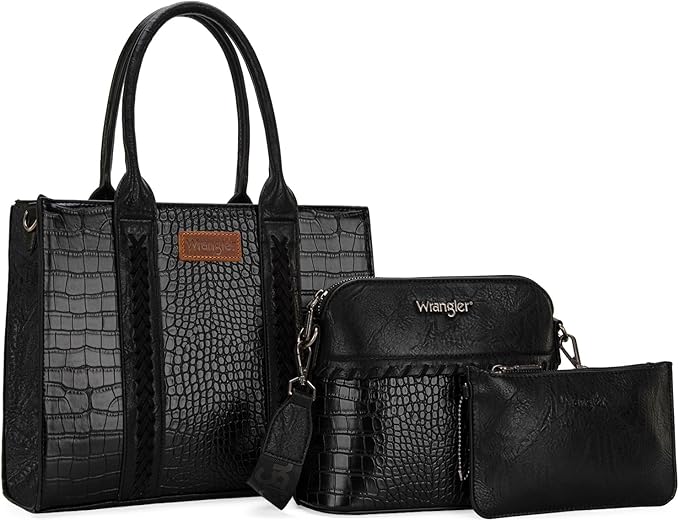 Wrangler 3Pcs Tote Bag, Crossbody, & Handbag
