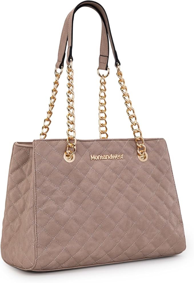 Montana West MEDIUM Quilted Tote Bag
