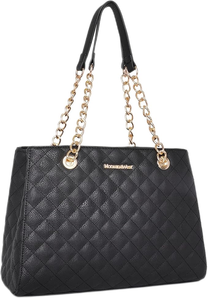 Montana West MEDIUM Quilted Tote Bag