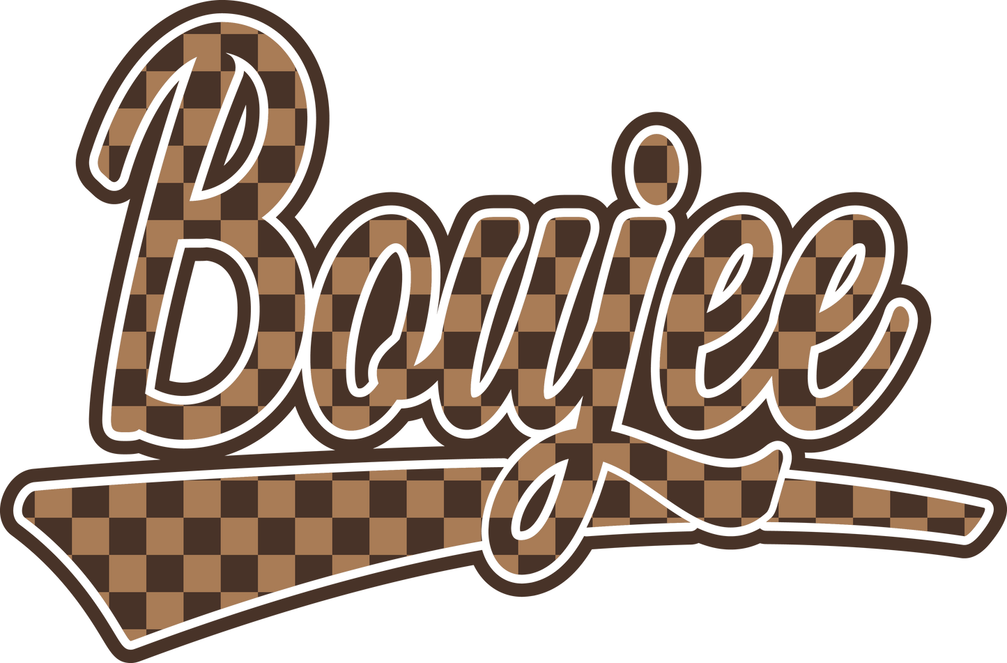 Brown Checkered Boujee