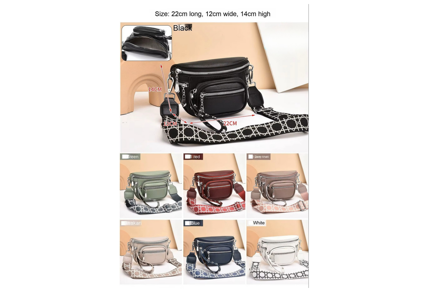 Sling Bag Silver Hardware