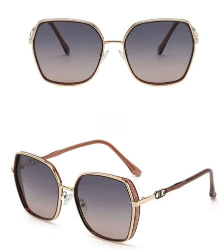 Oval Sunglasses Metal Frame