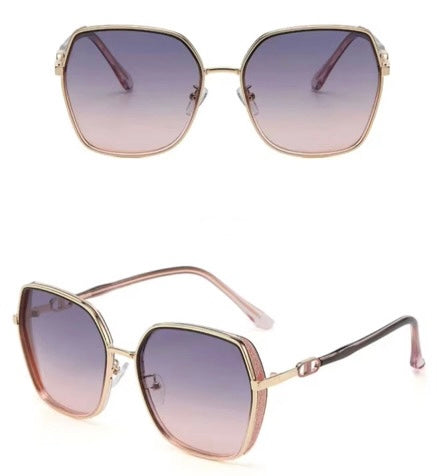 Oval Sunglasses Metal Frame