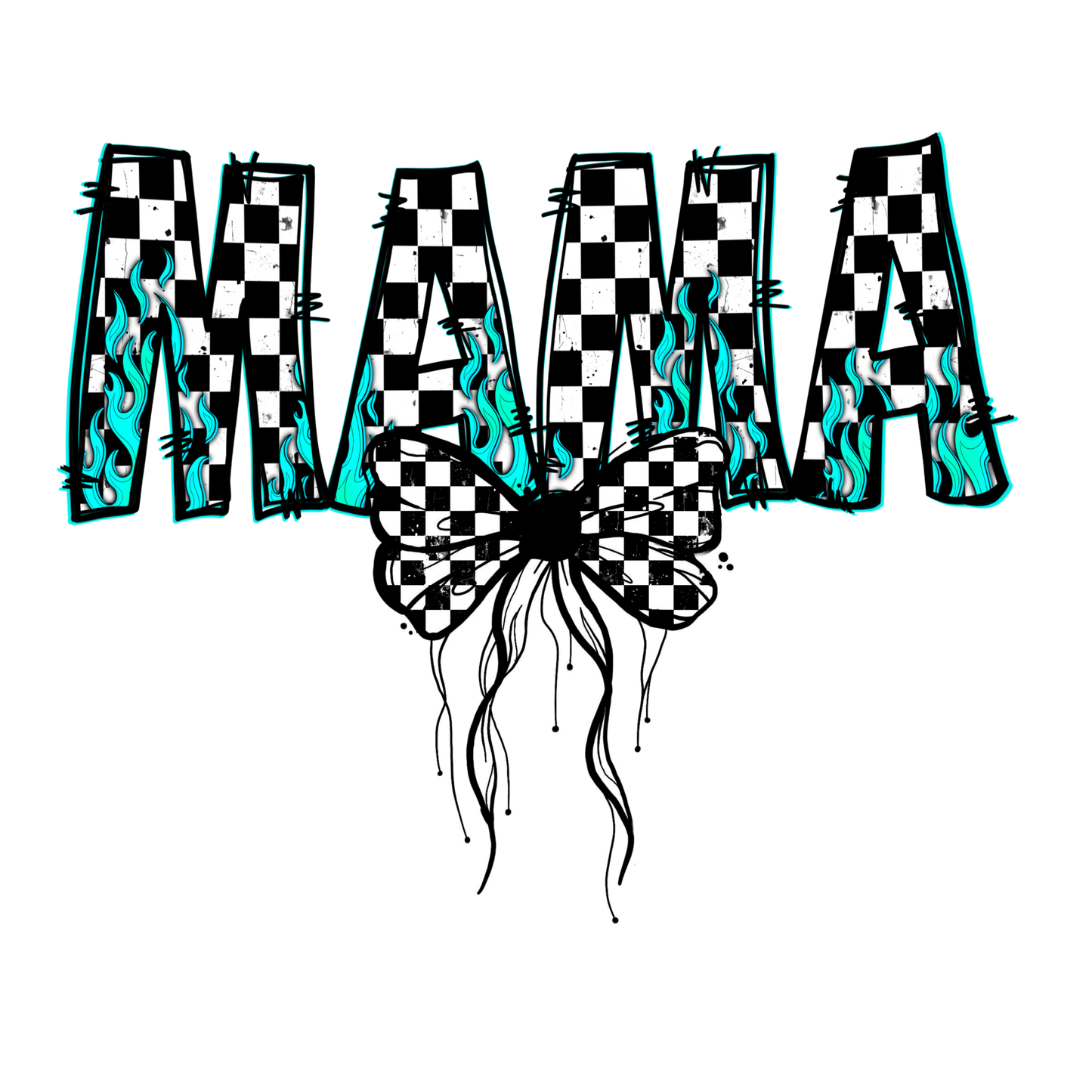 Bow Checkered Mama
