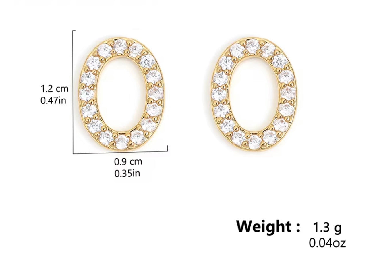 Circle Stud Earrings