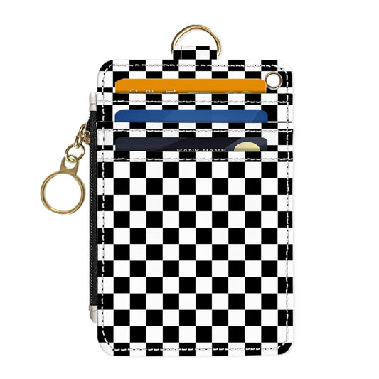 Checkered Card Wallet