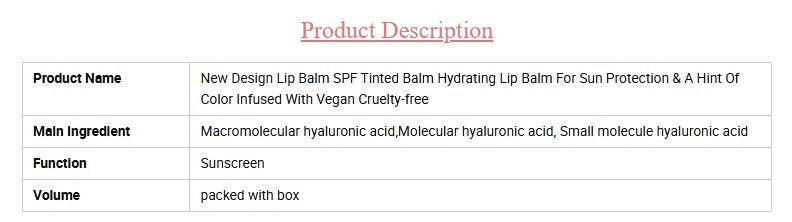 Tinted Lip Balm