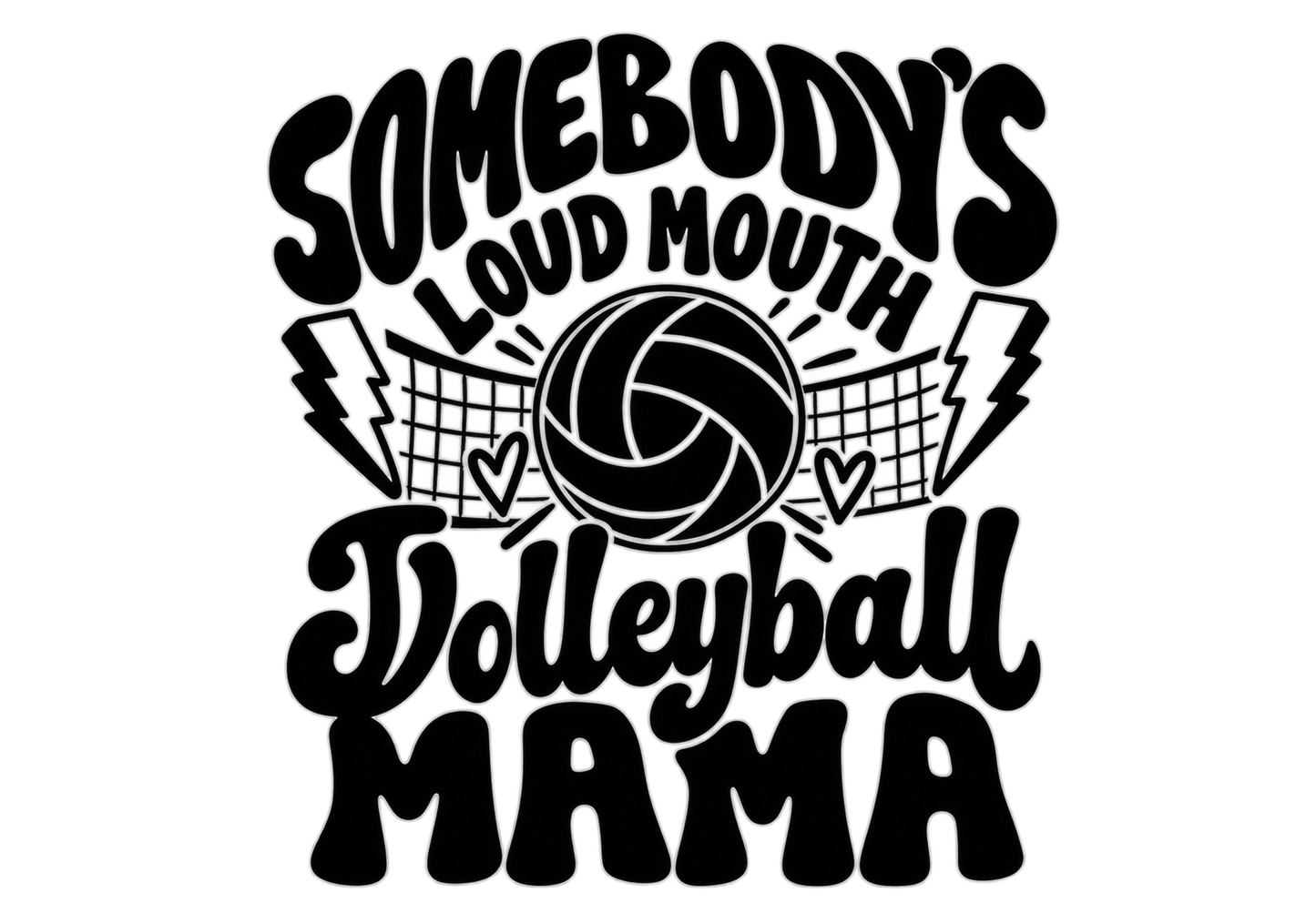 Loud Mouth Volleyball Mama