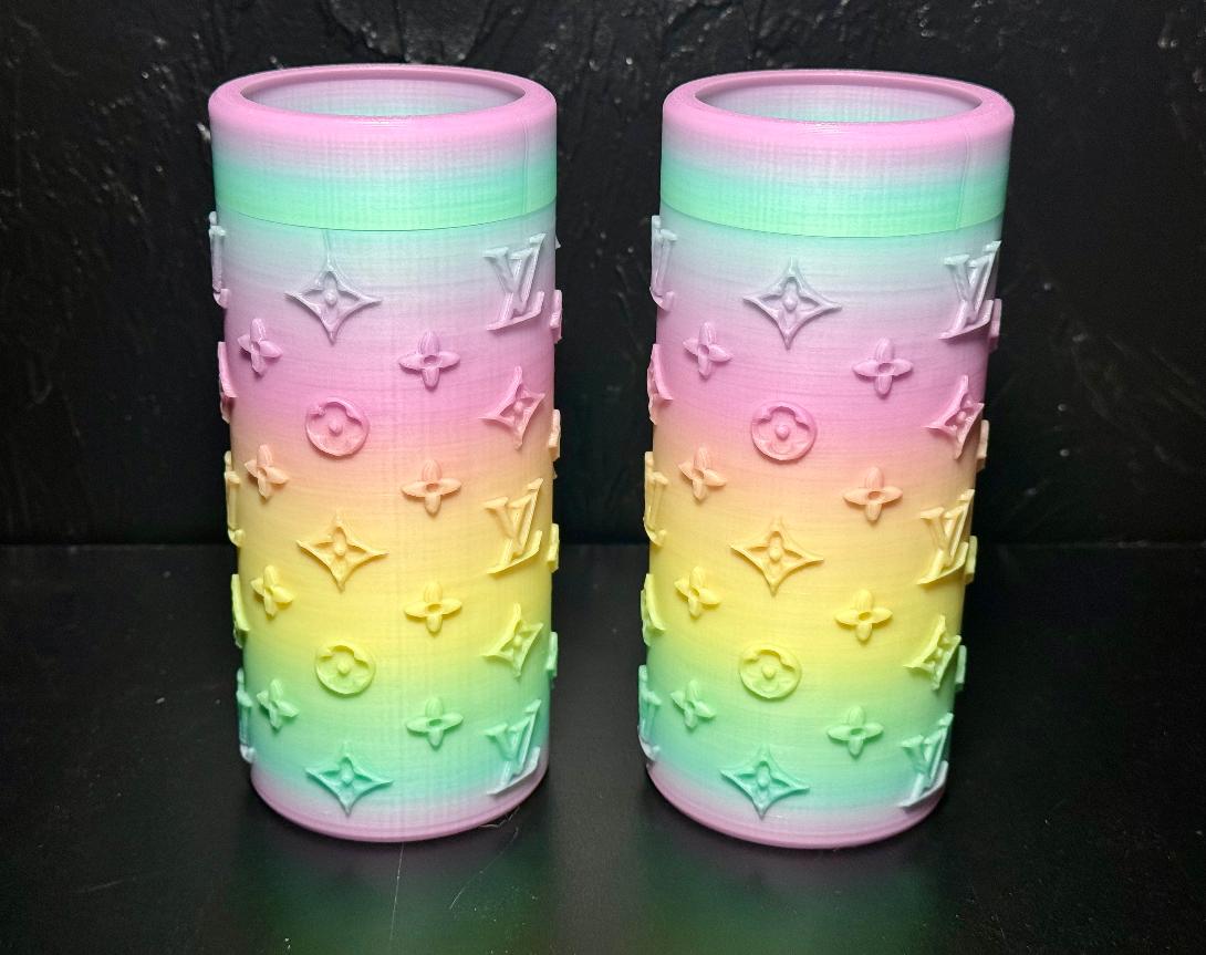 Rainbow Glow in Dark Koozie