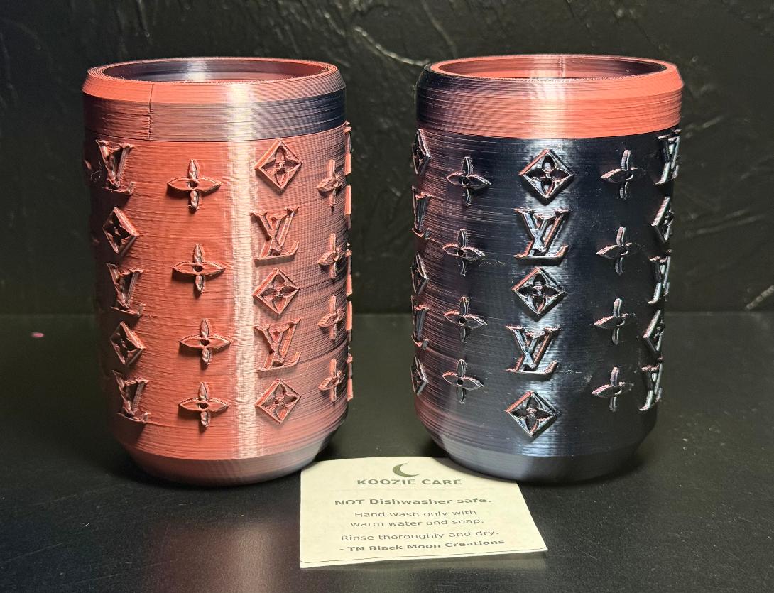 Pink & Black Koozie