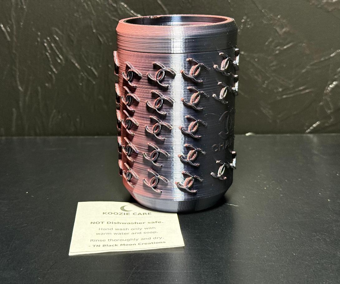 Pink & Black Koozie